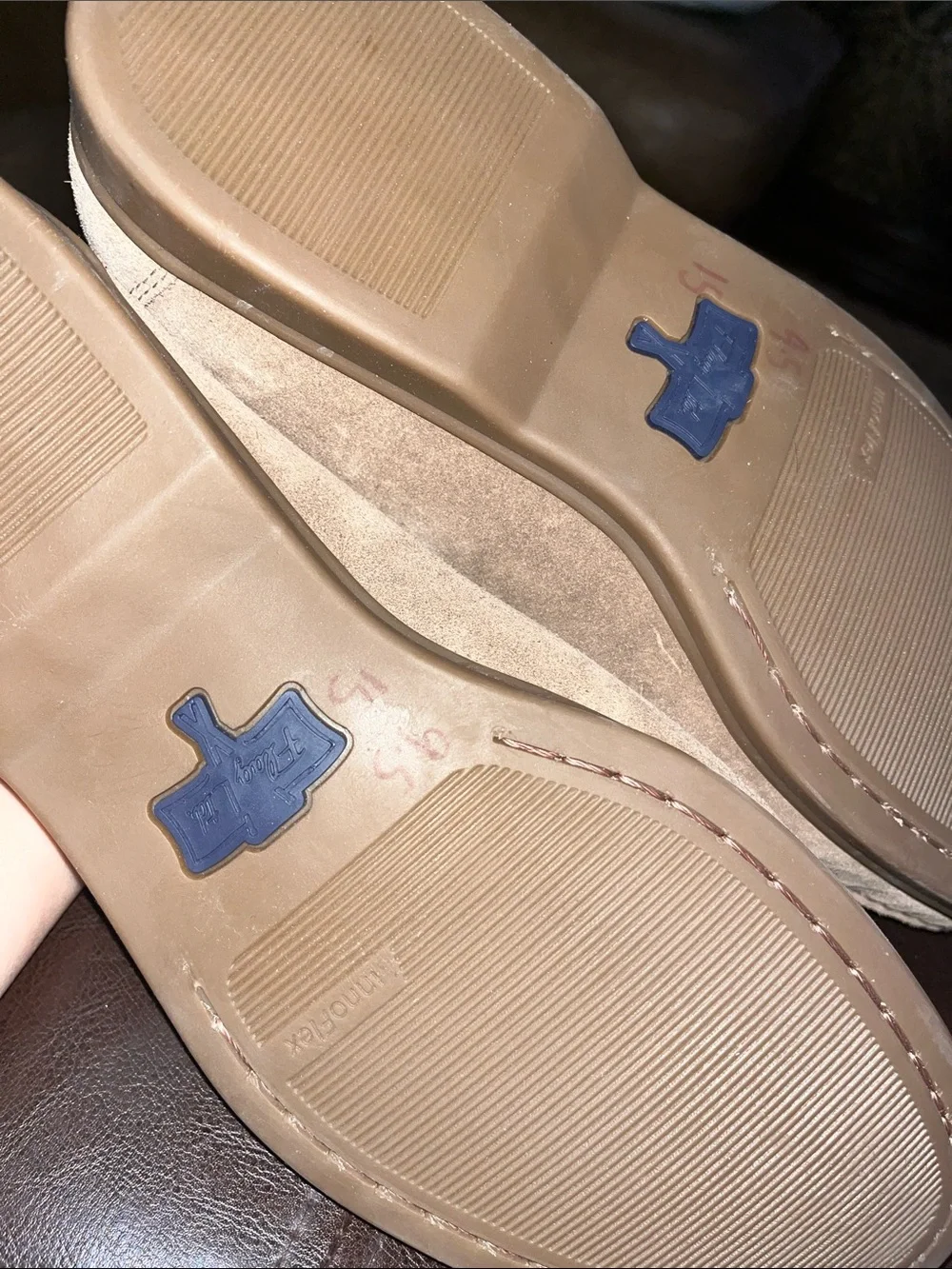 Men's Suede Penny Loafers in Taupe